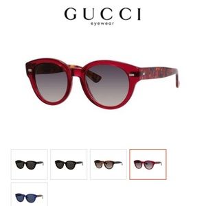 Gucci 3745/S Sunglasses Red Havana Blue